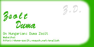 zsolt duma business card